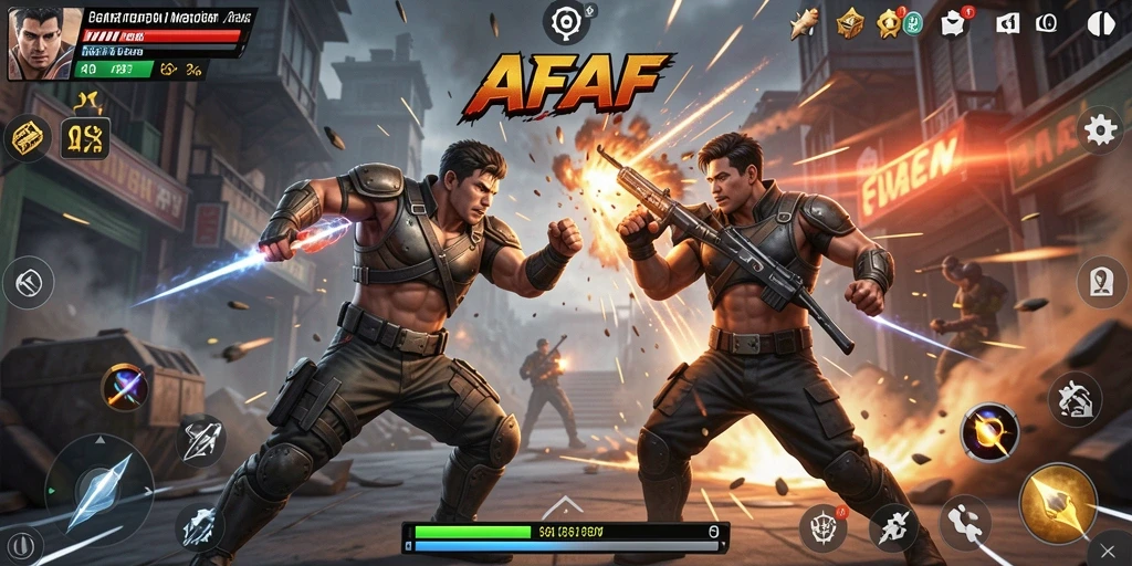 Tangkapan layar AFAF menampilkan aksi pertarungan yang mendebarkan.