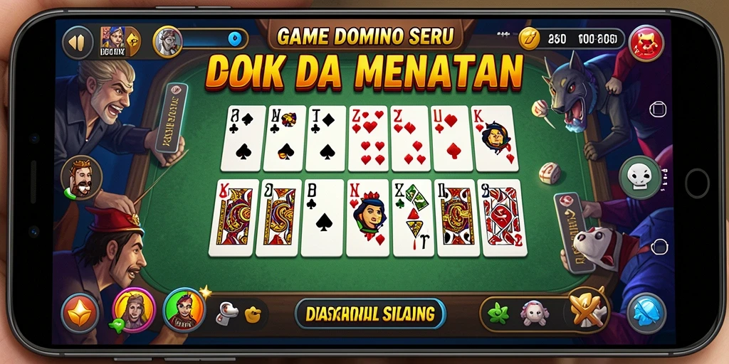 Tampilan gameplay DKK yang menarik dan mengasyikkan saat bermain Domino.