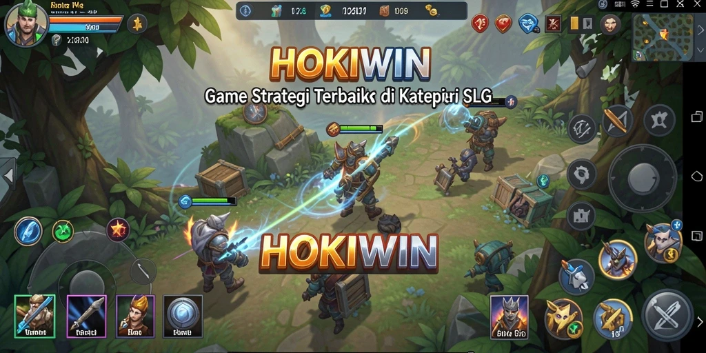 Tampilan gameplay SLG yang menegangkan di HOKIWIN.