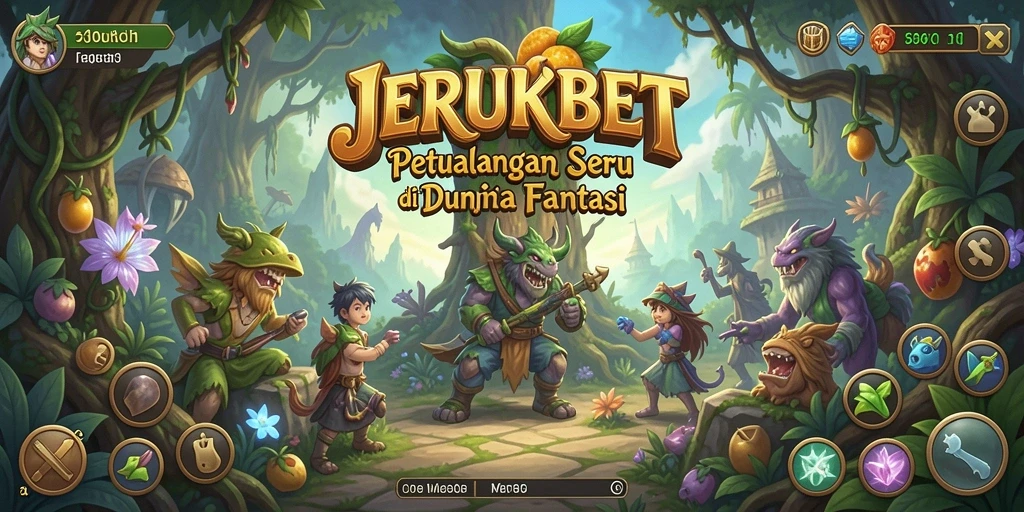 Tangkapan layar menunjukkan momen mendebarkan dalam petualangan JERUKBET.