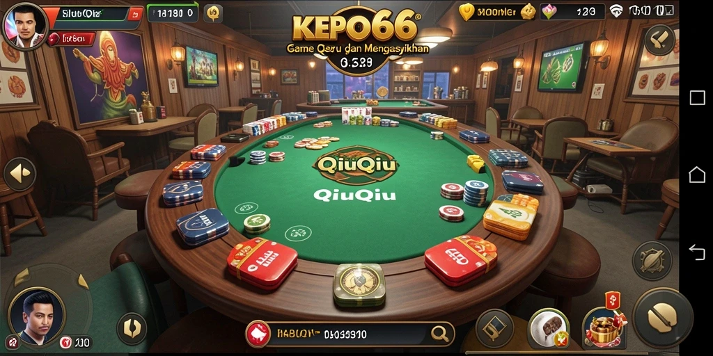 Tampilan menarik dari gameplay QiuQiu di KEPO66.