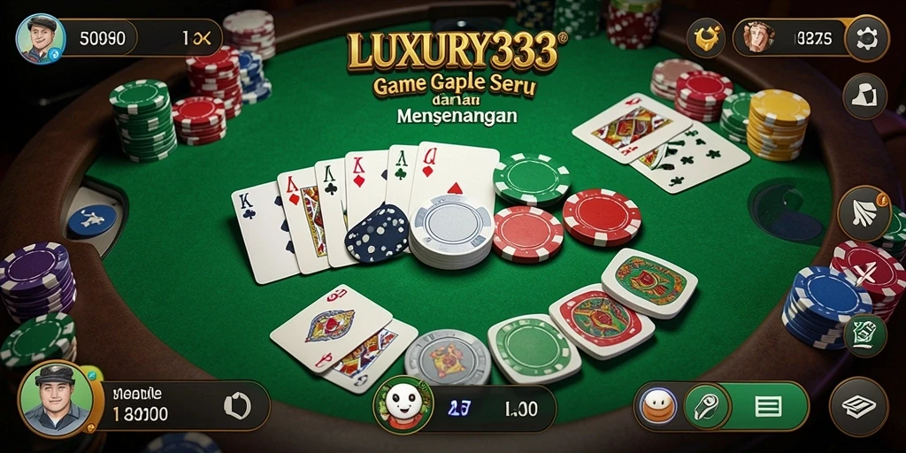 Tampilan gameplay seru dari game Gaple LUXURY333.