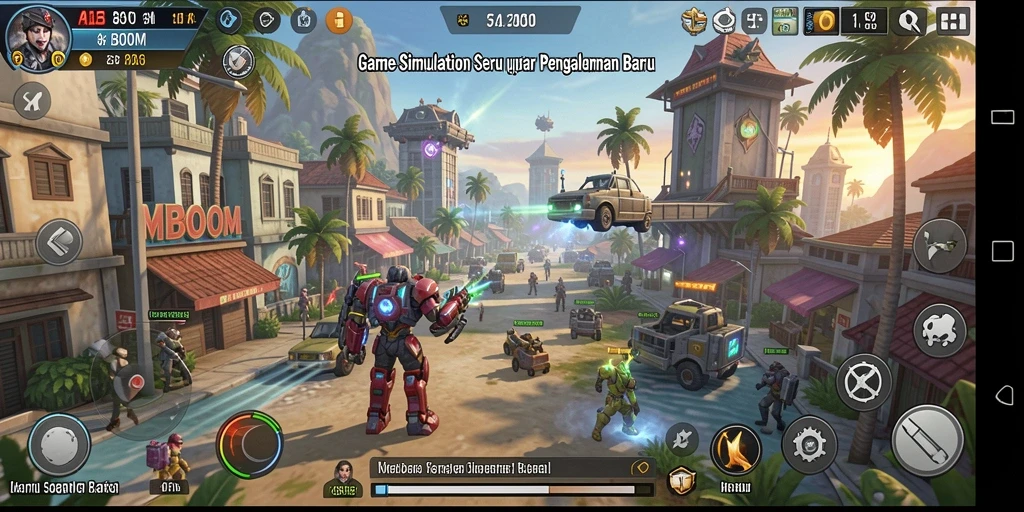 Screenshot MBOOM menampilkan gameplay Simulation yang mengasyikkan.
