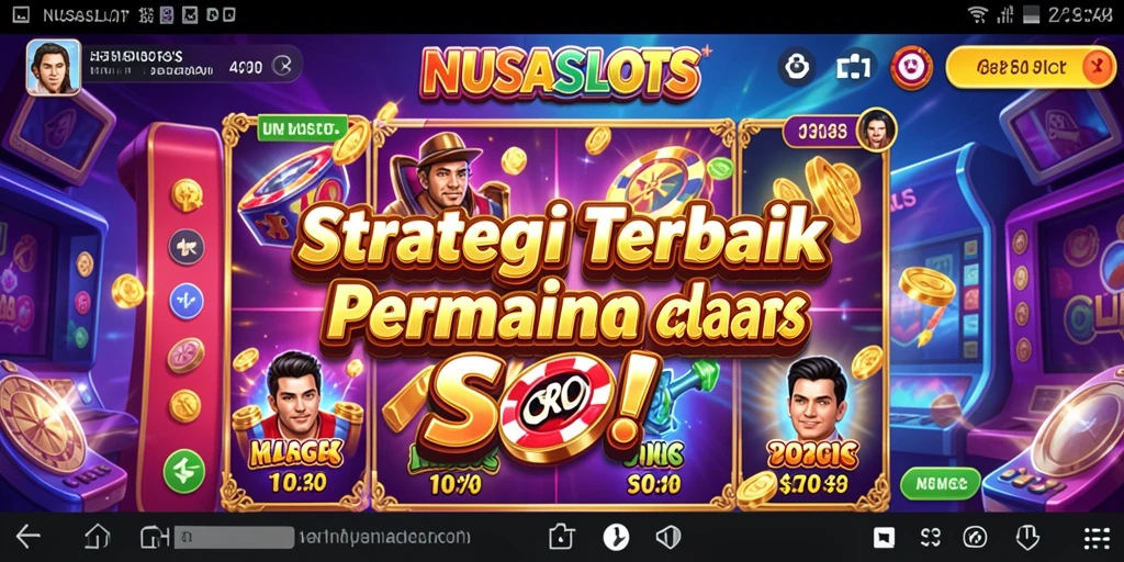 Screenshot utama NUSASLOTS menampilkan gameplay yang mendebarkan dan strategis.