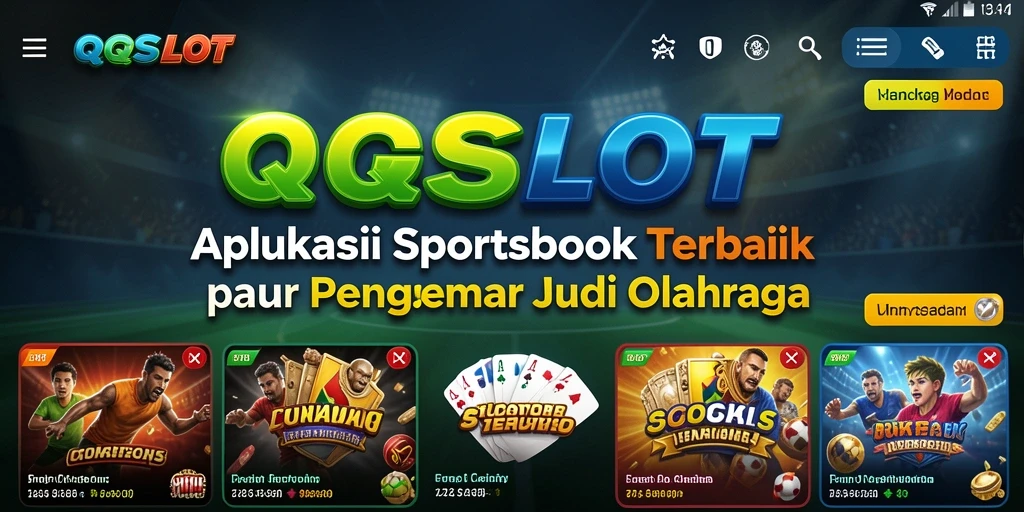 Tampilan antarmuka intuitif dari QQSLOT saat bermain taruhan olahraga.