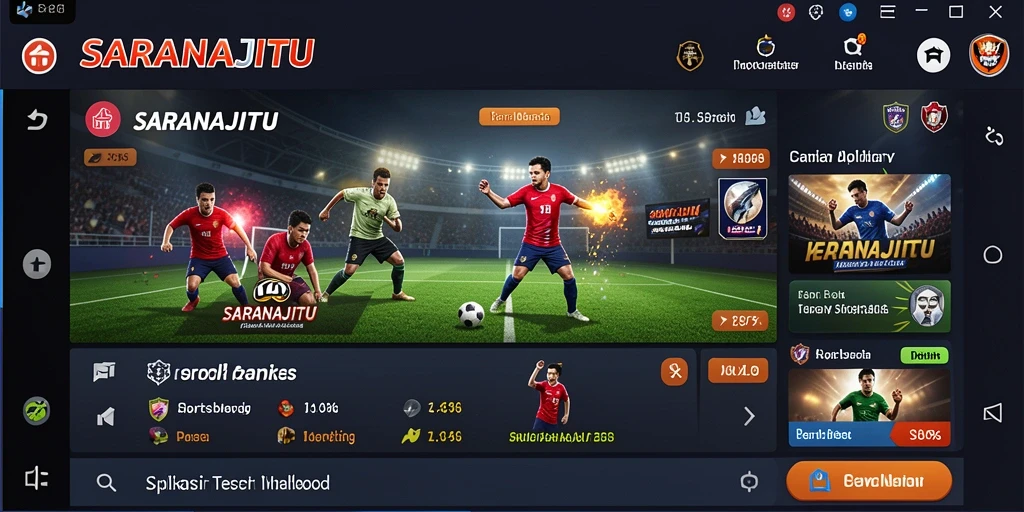 Tampilan gameplay menarik dan intuitif dari aplikasi Sportsbook SARANAJITU.