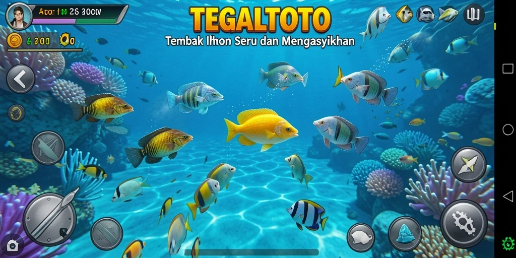 Gameplay TEGALTOTO yang menegangkan saat menembak ikan.