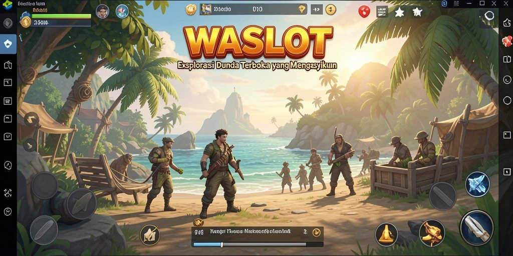 Gameplay WASLOT yang menampilkan dunia terbuka yang indah dan menarik.