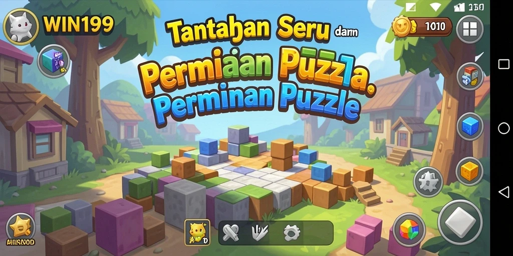 Tampilan seru dari gameplay WIN199 dalam menyelesaikan puzzle.